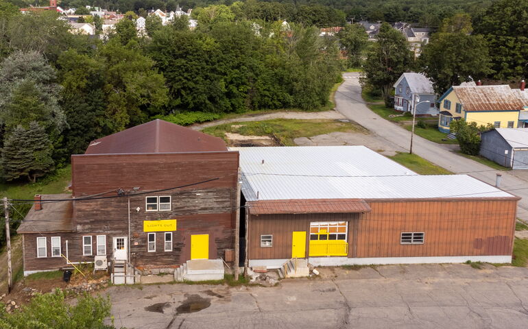 aerial view of old building
