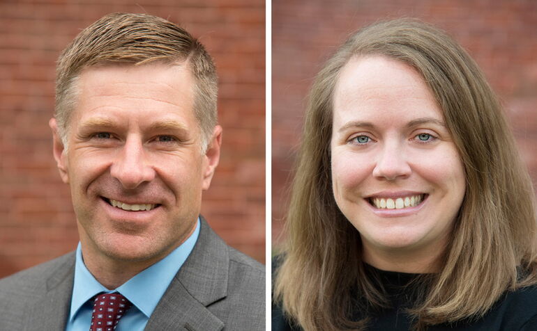 headshots Doug Willett and Lynnsey McDonough, Paquin & Carroll Insurance