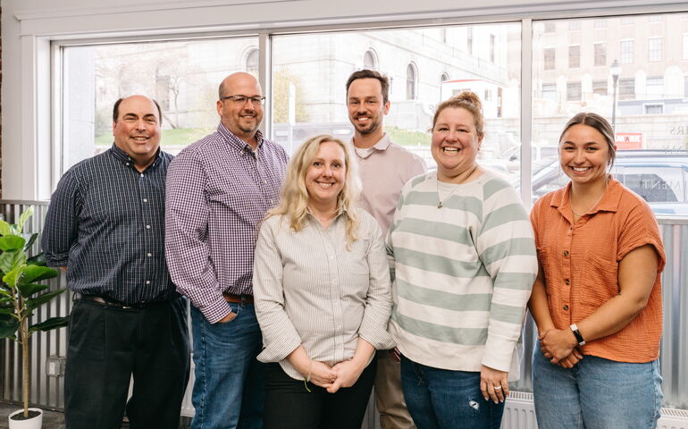 Group shot of SMRT architects in Bangor office