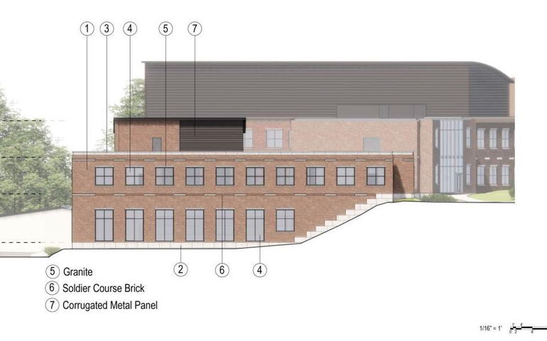 Drawing of proposed expansion at Jackson Laboratory.