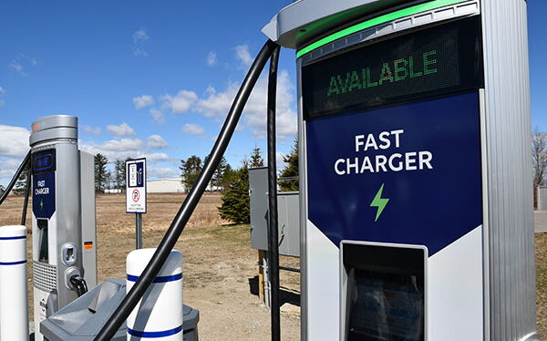 An EV charging station.