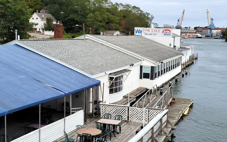 a riverfront restaurant