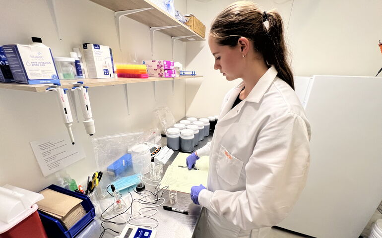 Marin Skincare lab worker 