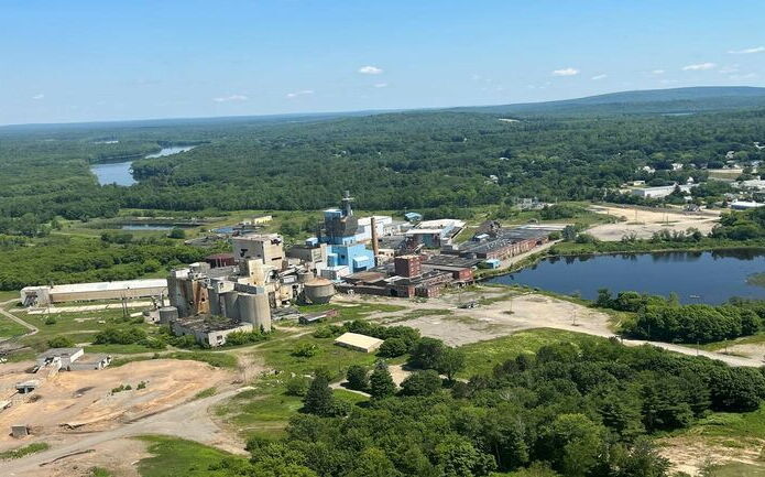 An aerial view of an industrial site in Lincoln.