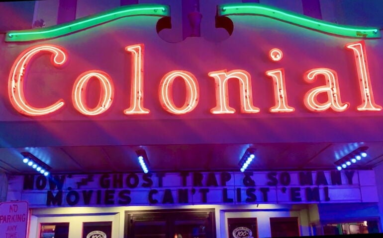 Colonial Theatre illuminated marquee 