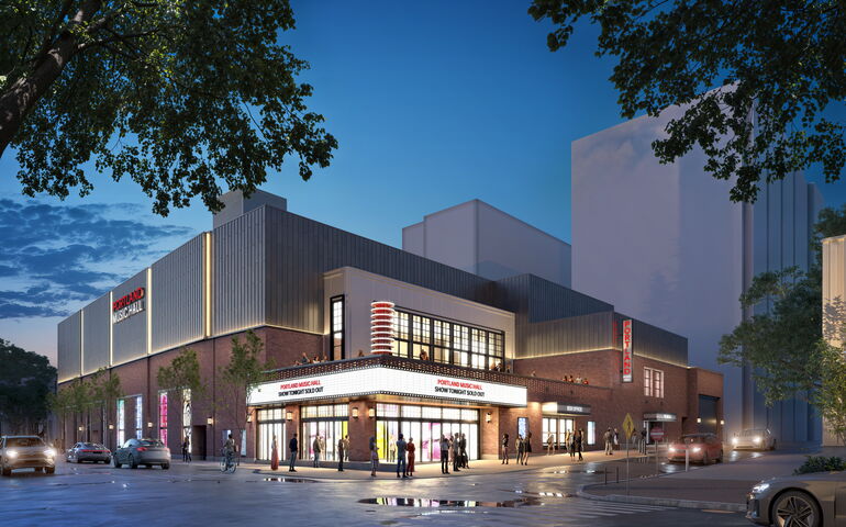 Rendering of Portland Music Hall rendering 