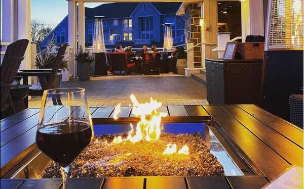 Inn the Sea in Cape Elizabeth, deck shot. 