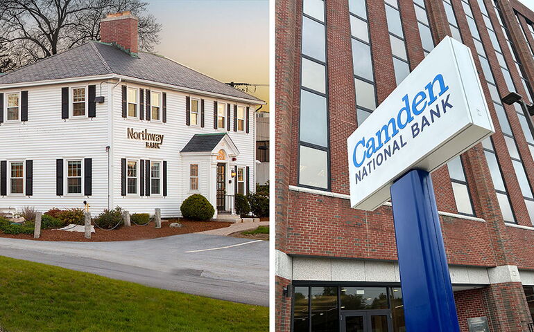 Two banks Northway Financial and Camden National branches.