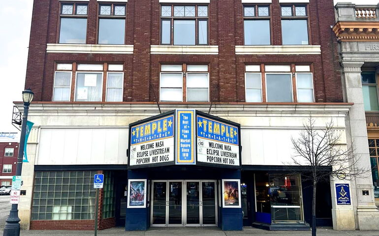 An old bulding houses a theater.