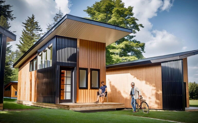 A rendering shows small structures.
