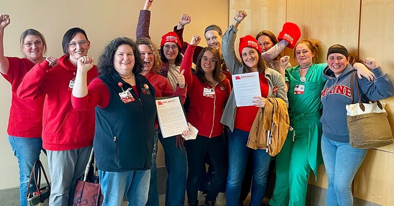 Nurses celebrate resolution of labor disputes.