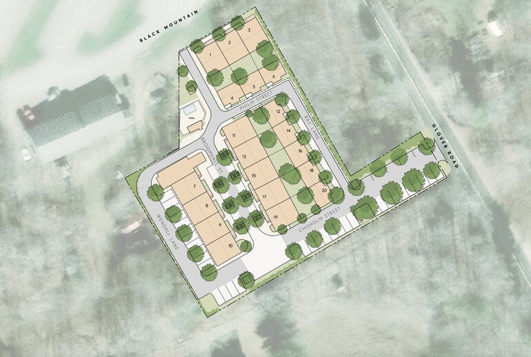 site plan for condos at Black Mountain