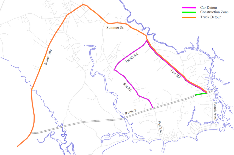 road detour map