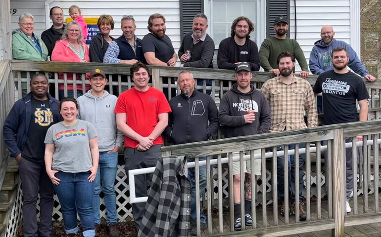 student veterans pose for a photo