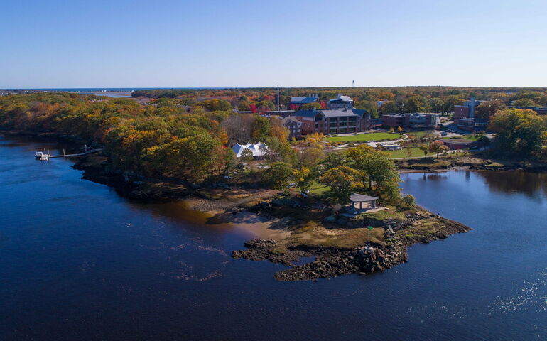 University of New England aerial campus photo in Biddeford 