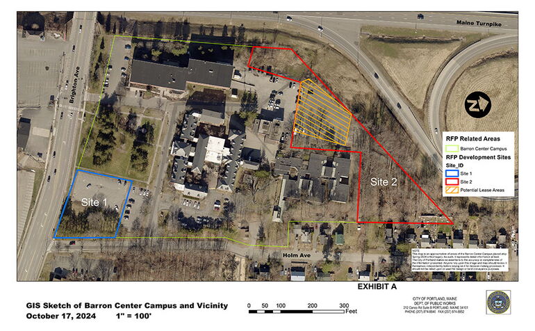 areial view of potential housing sites