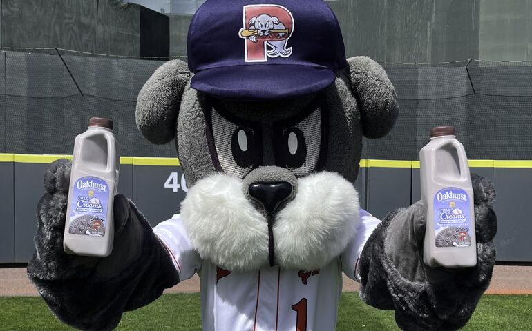 Slugger with flavored Oakhurst milk 