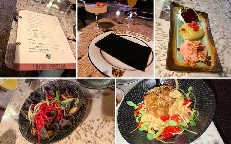 Lunch dishes at Lucky Cheetah restaurant in Portland. 