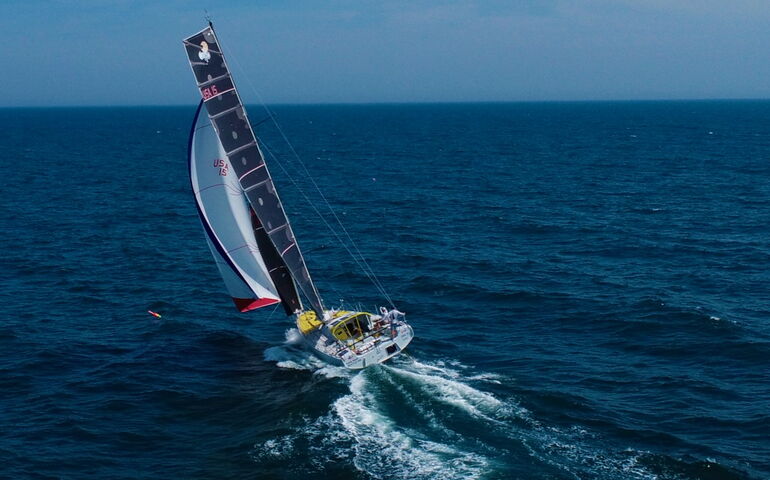A boat is sailing on the water.