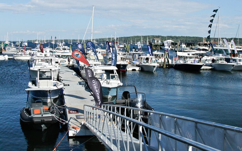 boats at the Rockland dock