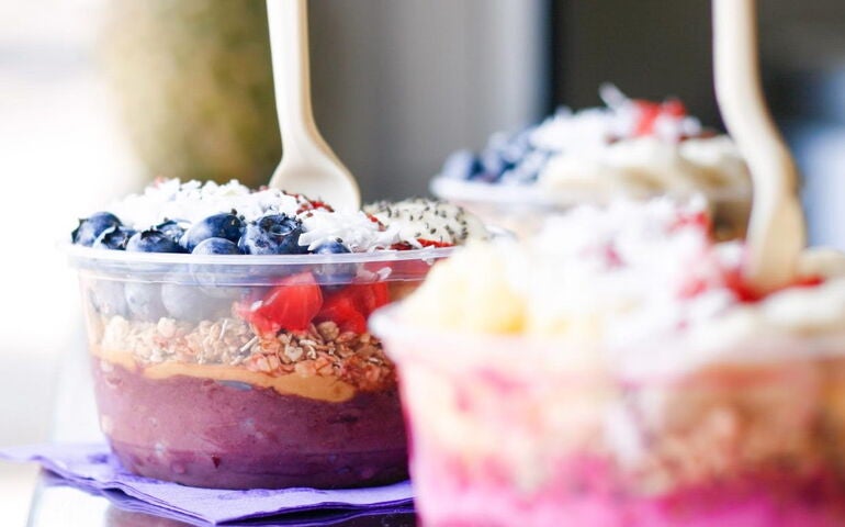 Açaí bowl in dish