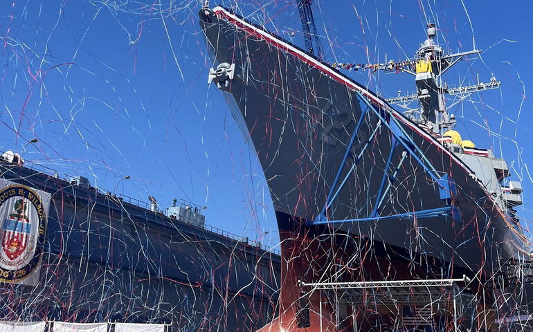 BIW ship christening 