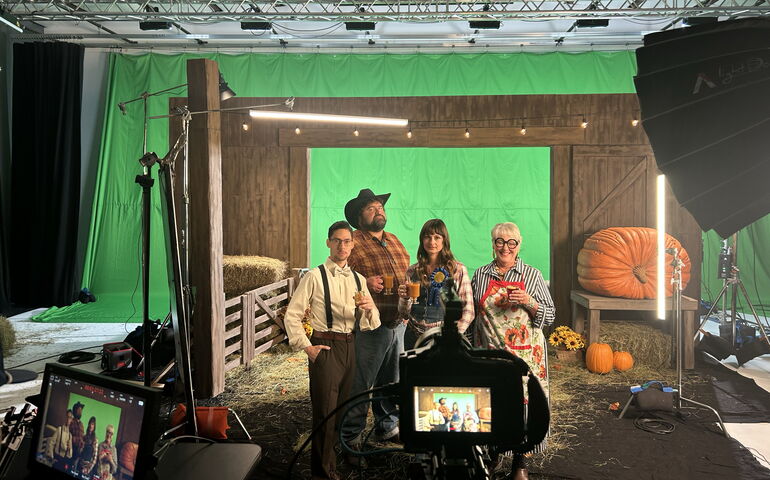 actors on a set