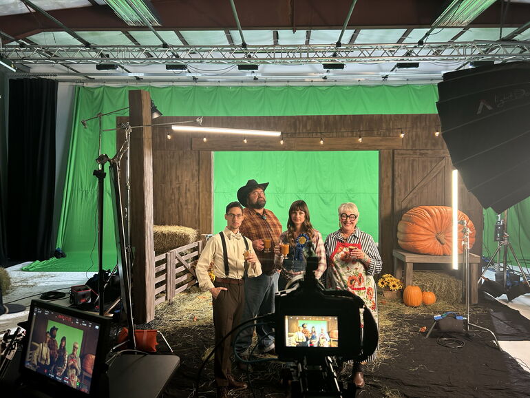 actors on a set