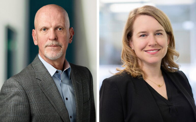 Side by side photos of John Flynn and Erica Young 