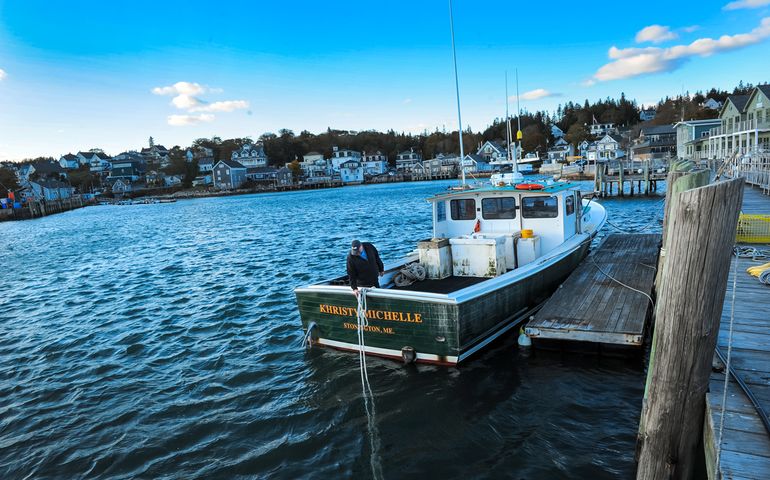 lobster boat at dock
