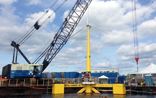 UMaine's VolturnUS test turbine, one-eighth scale.