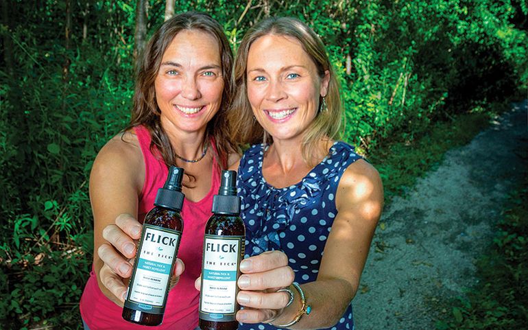 Founders of Flick the Tick insect-repellent maker.