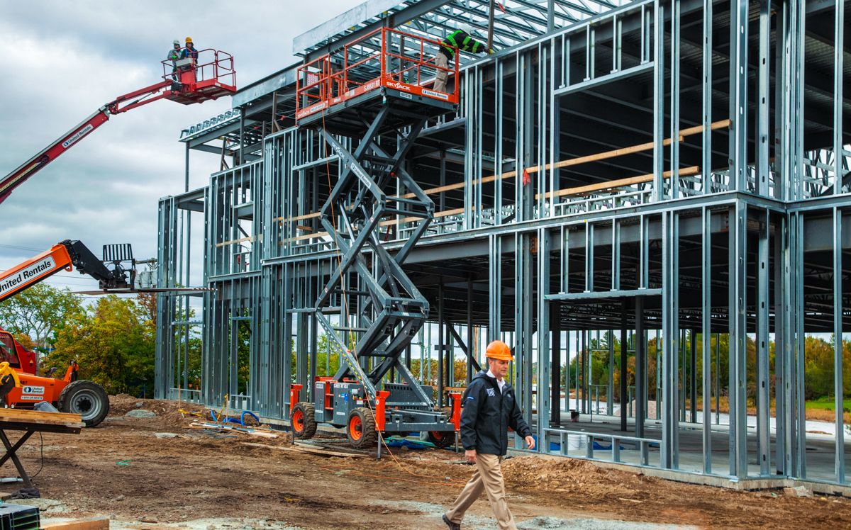 bank construction site